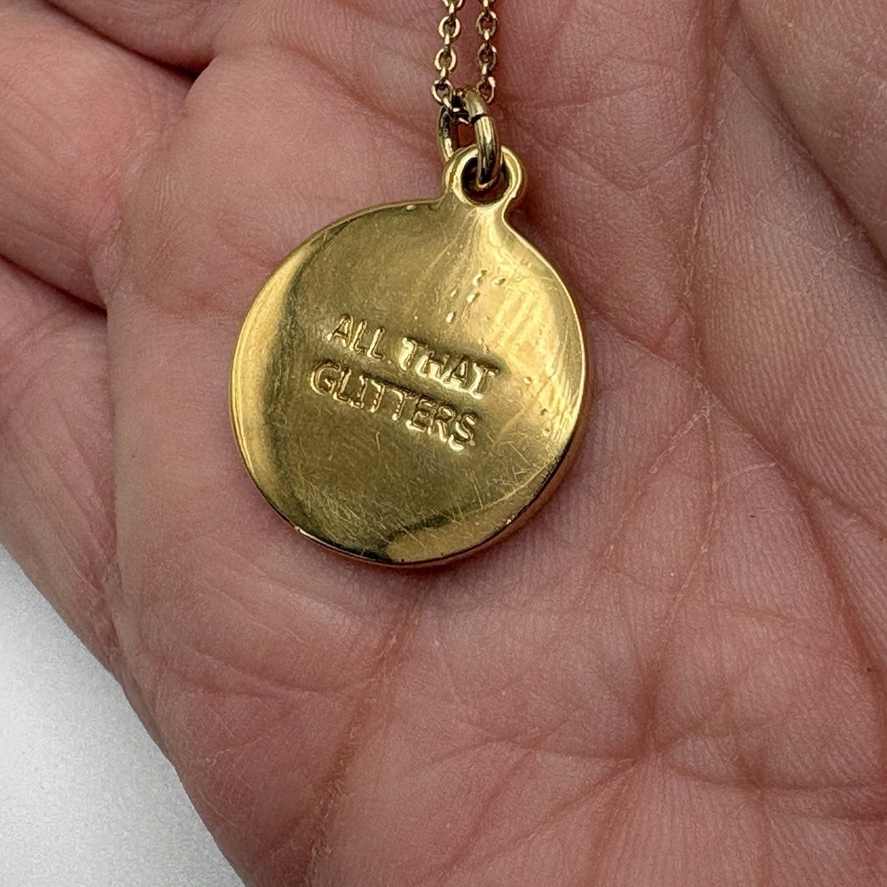 Kate Spade Gold Tone Crystal Pendant Necklace All That Glitters 18" - Picture 3 of 8
